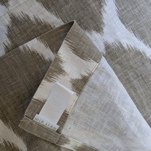 West Elm Neutral Pair of Beige Cream Brown Curtains Set (2) 46x92 - Picture 11 of 15